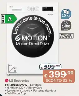 Al Pentolone LG Electronics F4R3010NSWW - Lavatrice offerta