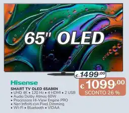 Al Pentolone Hisense SMART TV OLED 65A86N offerta
