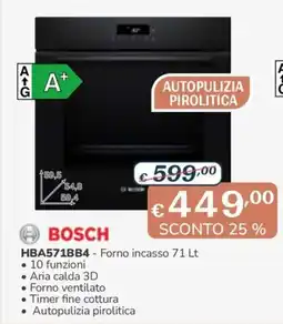 Al Pentolone Bosch Forno incasso 71 Lt offerta