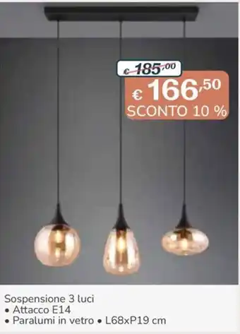 Sospensione 3 luci