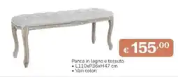 Al Pentolone Panca in legno e tessuto offerta