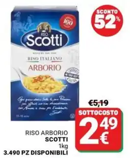 Supermercati Gulliver Riso Arborio Scotti offerta