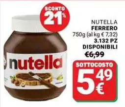 Supermercati Gulliver Nutella Ferrero offerta