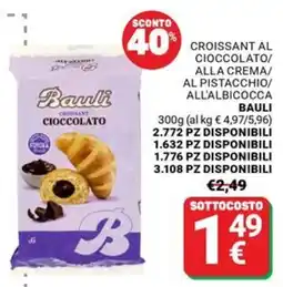 Supermercati Gulliver Bauli croissant cioccolato offerta
