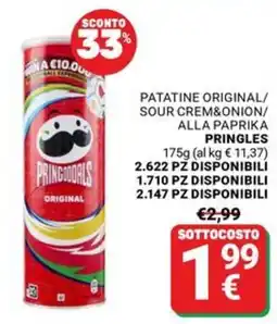 Supermercati Gulliver Pringles Original offerta