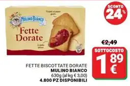 Supermercati Gulliver Fette biscottate dorate Mulino Bianco offerta