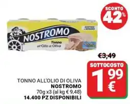 Supermercati Gulliver Tonno all'olio di oliva Nostromo offerta