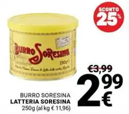 Supermercati Gulliver Burro Soresina offerta
