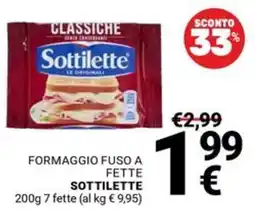 Supermercati Gulliver Formaggio fuso a fette Sottilette offerta