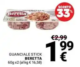 Supermercati Gulliver Guanciale stick Beretta offerta