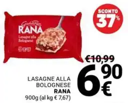 Supermercati Gulliver Lasagne alla Bolognese Rana offerta