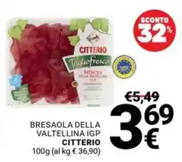 Supermercati Gulliver Bresaola della Valtellina IGP Citterio offerta