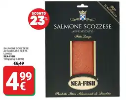 Supermercati Gulliver Salmone scozzese affumicato fetta lunga Sea-Fish offerta