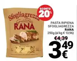 Supermercati Gulliver Pasta ripiena sfogliagrezza rana offerta