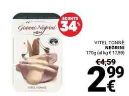 Supermercati Gulliver Vitel tonnè Negrini offerta