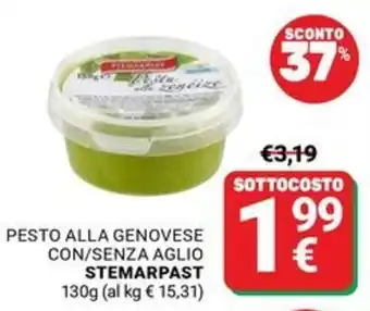 Supermercati Gulliver Pesto alla genovese con/senza aglio Stemarpast offerta