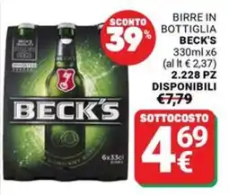 Supermercati Gulliver Birre in bottiglia Beck's offerta