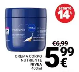 Supermercati Gulliver Crema corpo nutriente Nivea offerta