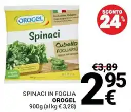 Supermercati Gulliver Spinaci in foglia Orogel offerta