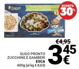 Supermercati Gulliver Sugo pronto zucchine e gamberi offerta