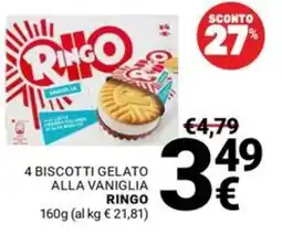 Supermercati Gulliver Biscotti gelato alla vaniglia Ringo offerta