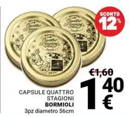 Supermercati Gulliver Capsule quattro stagioni Bormioli offerta