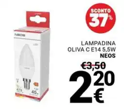 Supermercati Gulliver Lampadina Oliva C E14 5,5W Neos offerta