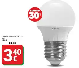 Supermercati Gulliver Lampadina sfera n e27 neos offerta