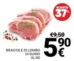 Supermercati Gulliver Braciole di lombo di suino offerta