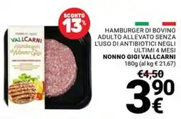 Supermercati Gulliver Hamburger di Nonno Gigi Vallcarni offerta