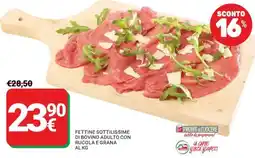 Supermercati Gulliver Fettine sottilissime di bovino adulto con rucola e grana offerta
