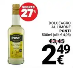 Supermercati Gulliver Dolceagro al limone Ponti offerta