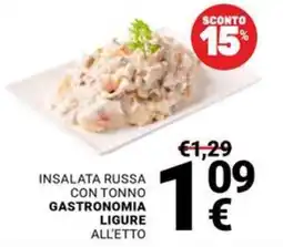 Supermercati Gulliver Insalata russa con tonno gastronomia ligure offerta