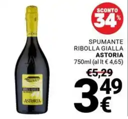 Supermercati Gulliver Spumante Ribolla Gialla Astoria offerta
