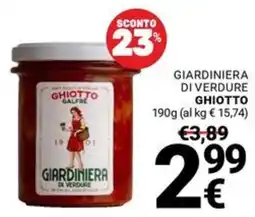 Supermercati Gulliver Giardiniera di verdure Ghiotto offerta