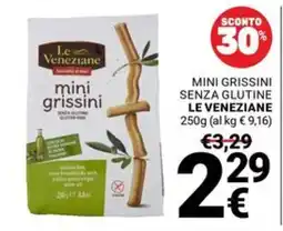Supermercati Gulliver Mini grissini senza glutine Le Veneziane offerta