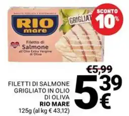 Supermercati Gulliver Filetto di Salmone Rio Mare offerta