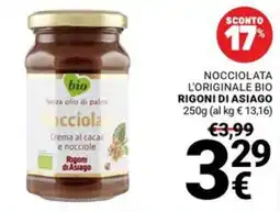 Supermercati Gulliver Nocciolata l'originale bio Rigoni di Asiago offerta