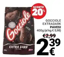 Supermercati Gulliver Gocciole Extra Dark Pavesi offerta