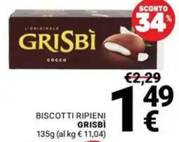 Supermercati Gulliver Biscotti Ripieni Grisbì offerta
