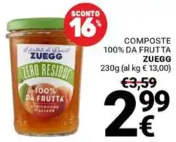 Supermercati Gulliver Composte 100% da frutta Zuegg offerta