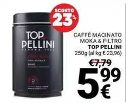 Supermercati Gulliver Caffè macinato moka & filtro Top Pellini offerta