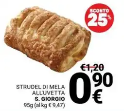 Supermercati Gulliver Strudel di mela all'uvetta S. Giorgio offerta