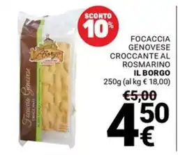 Supermercati Gulliver Focaccia genovese croccante il borgo offerta