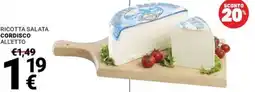Supermercati Gulliver Ricotta salata Cordisco offerta