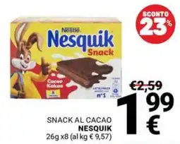Supermercati Gulliver Snack al cacao Nesquik offerta