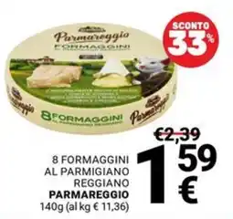 Supermercati Gulliver 8 formaggini al parmigiano reggiano parmareggio offerta