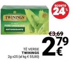 Supermercati Gulliver Tè verde Twinings offerta