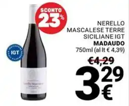 Supermercati Gulliver Nerello Mascalese Terre Siciliane IGT Madaudo offerta