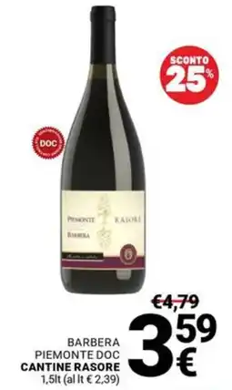 Supermercati Gulliver Barbera Piemonte Doc Cantine Rasore offerta